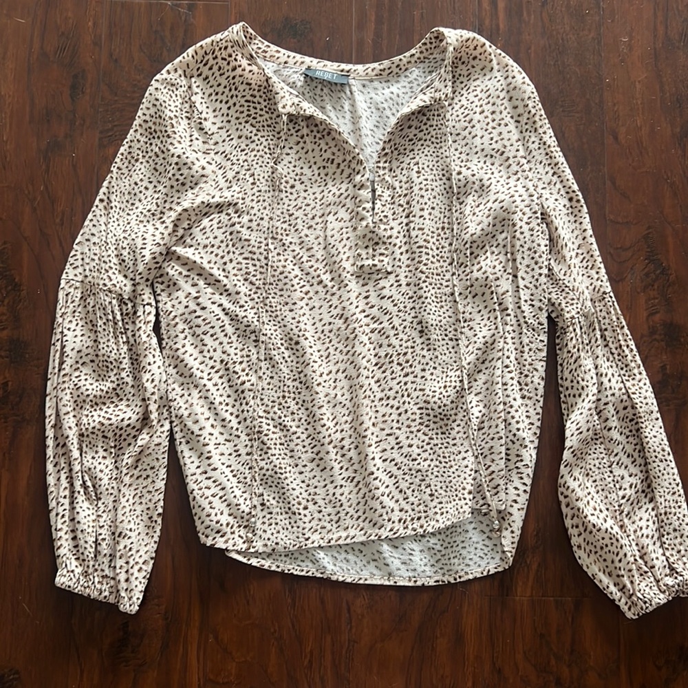 Reset by Jane Cheetah Animal Print Top S